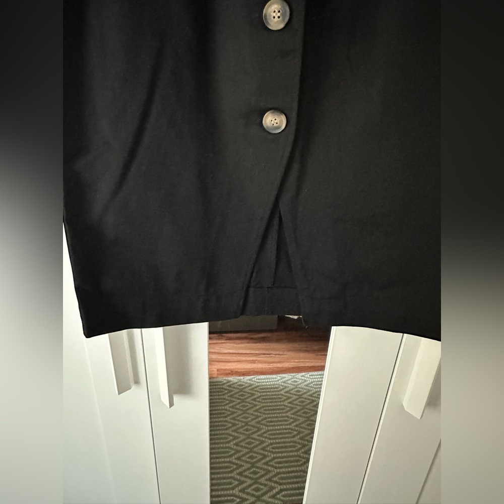 H&M Black Belted Button Down Pencil Skirt Women’s 10 - Picture 3 of 6